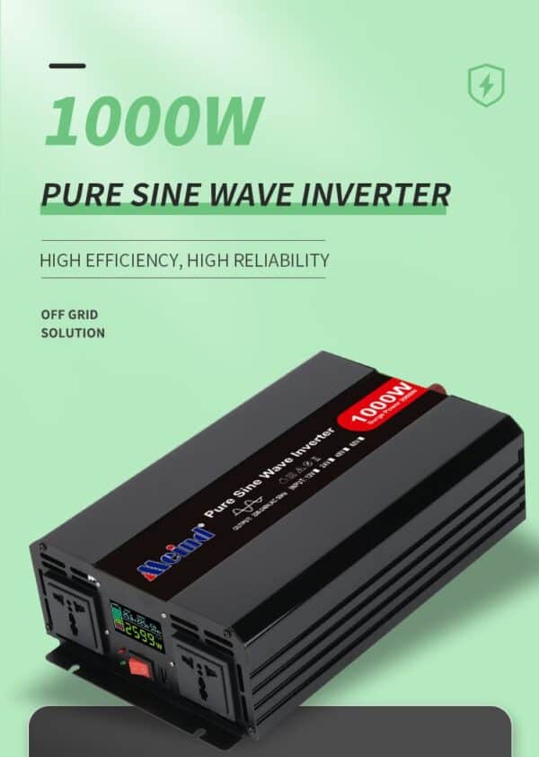 1000 watt inverter Pure Sine Wave with LCD Display Factory