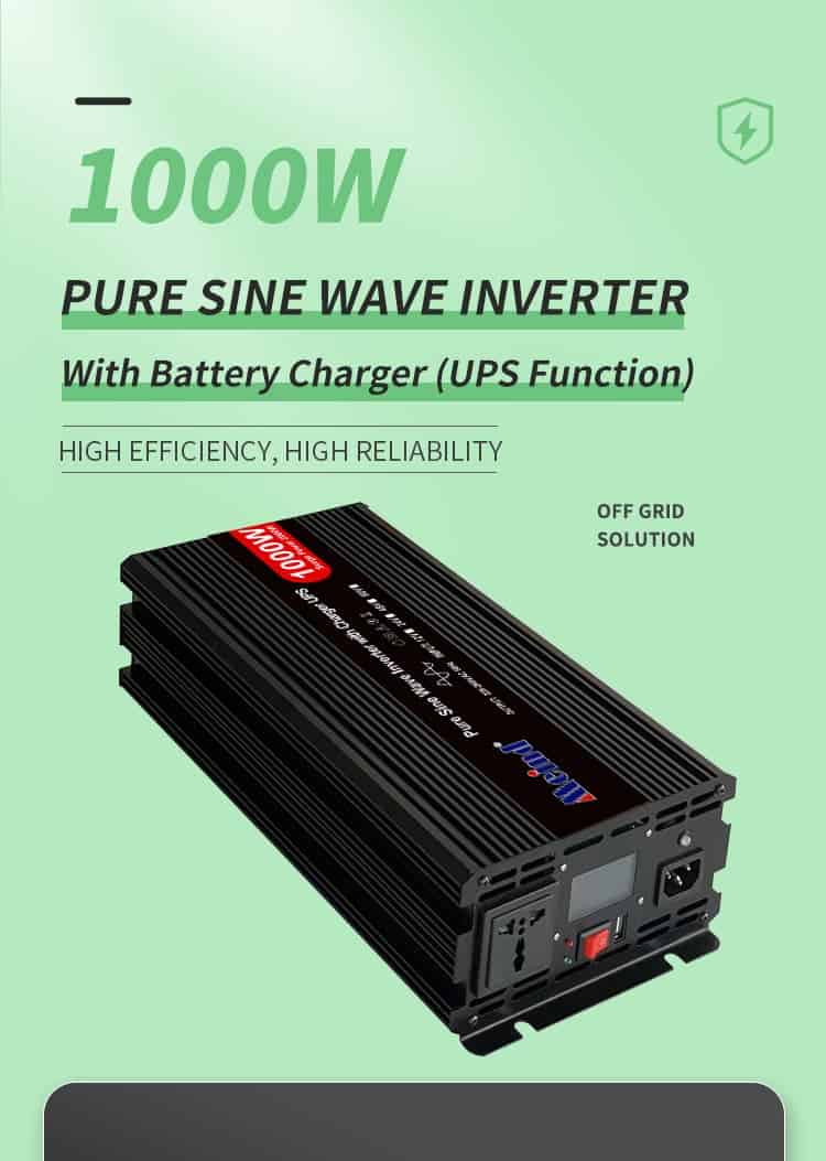 Inverter Power 12v 220v Pure Sine Wave 1000w 