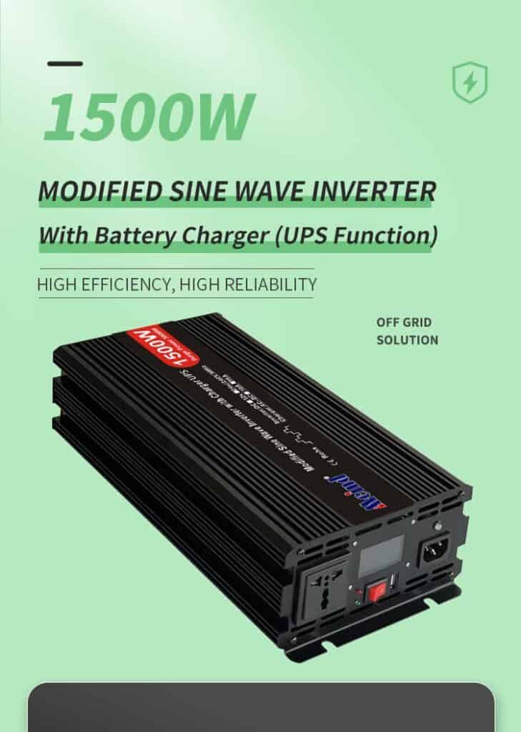 1500W Modified Sine Wave Power Inverter with Charger UPS