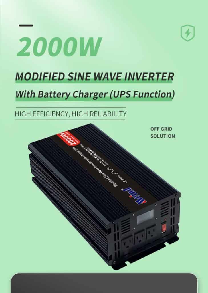 2000 Watt Inverter Modified Sine Wave with Charger UPS