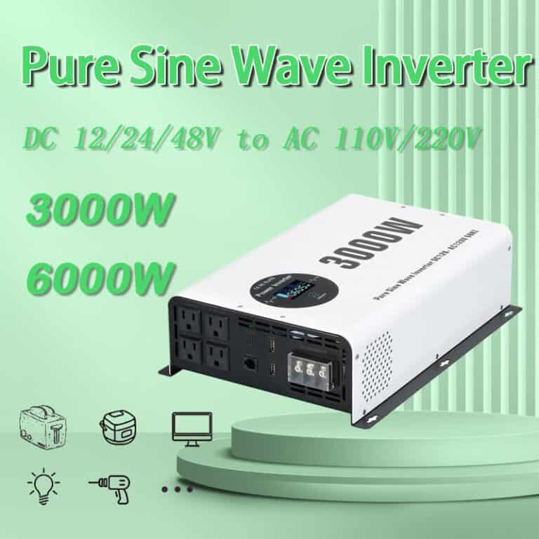 3000W Pure Sine Wave Power Inverter with LCD Wireless Remote Control ...